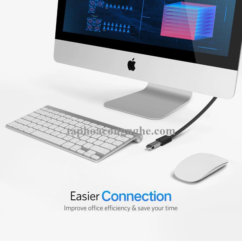 Ugreen 30128 0.5M màu Đen Cáp tín hiệu nối dài USB 3.0 dáng dẹt cao cấp US129 30030128